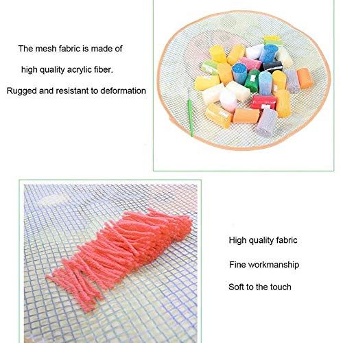 ZFFLYH Latch Hook Kits, Latch Hook Kit for Adult Beginner DIY Crochet Yarn Kits for Throw Pillow Cover Sofa Car Cushion Cover 43X43cm - color: Bird