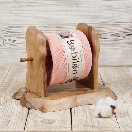 Bobilon 3-5 mm Thin Cotton T-Shirt Yarn for Amigurumi - Marshmallow | 100% cotton t shirt yarn for amigurumi, crochet, knitting and macrame; new fabric, not recycled; 109 yds - color: Marshmallow