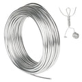 Tenn Well 9 Gauge Aluminum Craft Wire, 50 Feet 3mm Bendable Armature Wire | for Sculpting, Jewelry Making, Doll Making, Crafting, Modelling, Bonsai Training - color: Silver, size: 9 Gauge
