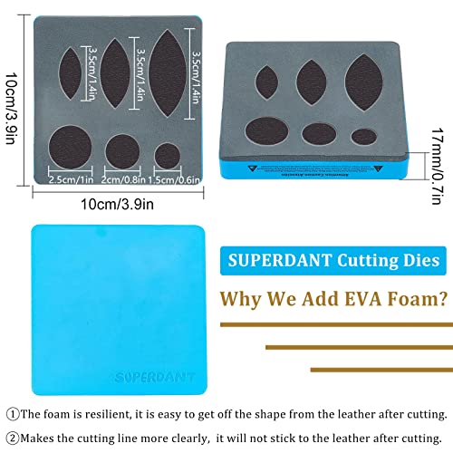 SUPERDANT Leather Earrings Cutting Dies Triple Leaf Round Leather Die Cuttings Layered Earrings Embossing Wood Die Cutter Cutting Machine Die Cuts for DIY Crafters 6 Shapes Cuts - color: Triple Leaf Round