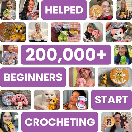 Cookie Box Crochet Kit for Beginners, Turtle Hugo | All Materials Included, Step-by-Step Video Tutorials, PDF Patterns, Easy DIY Craft, Amigurumi and Knitting Gift Set - color: Green