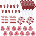 Realspring 148 Pcs Team Spirit Accessories for Sport Events - color: Burgundy White