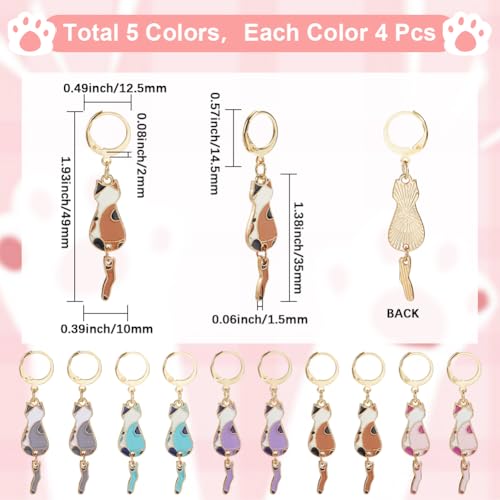 SUNNYCLUE 1 Box 21Pcs Cat Crochet Markers Cute Stitch Marker Bulk Enamel Kawaii Cats Alloy Gold Clasp Rings Knit Knitting Charms for Jewelry Making Charm Crafts Accessories Handmade Diy Supplies Women - style: Cat 3