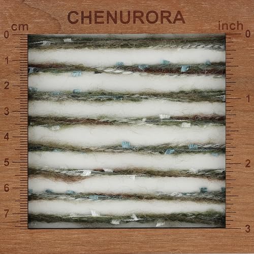 Artisanal Yarn Collection Multifiber Fancy Yarn for Knitting Crocheting Crafts DIY, Set of 3 Rolls(107 Mossy Stone with Silver Flakes) - color: 107 Mossy Stone with Silver Flakes