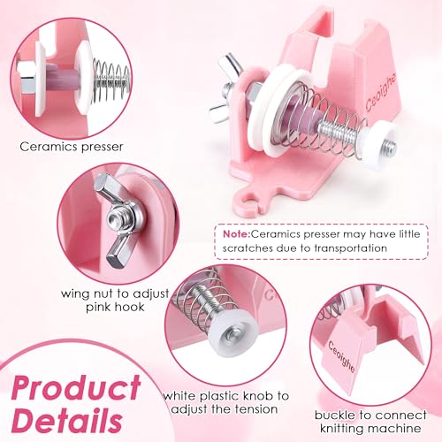 Circular Knitting Machine Tensioner, 2 Pack,Style 2 | Compatible with Sentro 22 32 40 48 Needle Machines, Removable Yarn Tensioner Adapters - style: Style 2