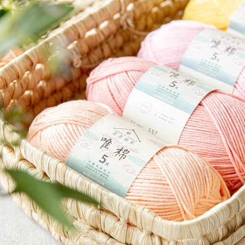 Susan’s Family Soft Cotton Yarn, 3 x 100g, 5 Ply - Aspen Gold | 60% Cotton 40% Acrylic - Soft & Durable- 438 Yards for Knitting & Crocheting - Baby Blankets, Amigurumi, Sweaters & More - color: 06