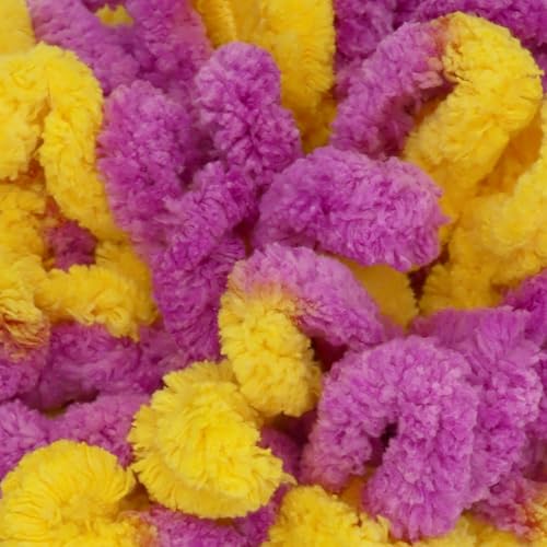 JubileeYarn Fun Finger Pride Loops Yarn - 100g/Skein Jumbo Polyester - Dürrge - 6 Skeins - color: 055 Dürrge