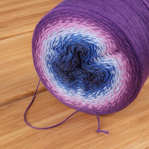 JubileeYarn Ombré Blast Yarn - 220g/cake Baby Weight Cotton - Shadowthrone - 1 Cake - color: 115 Shadowthrone, size: 1 Cake