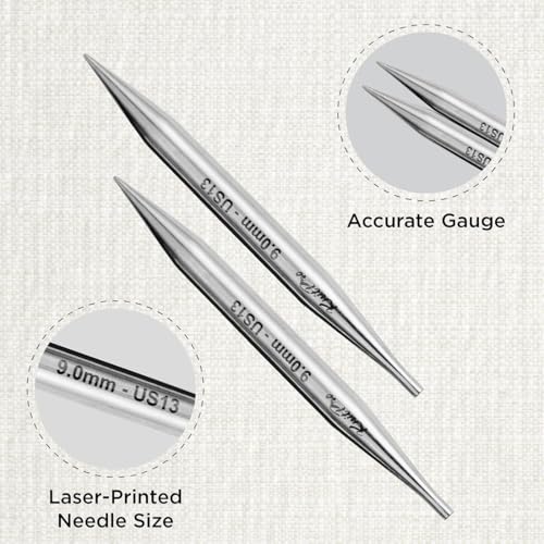 KnitPro Stelo Lace Interchangeable Tips 4" (10cm) | US Size 13 (9mm) - size: US Size 13 (9mm)