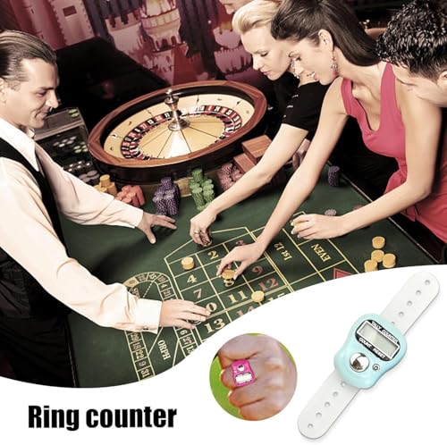 Light green Electronic Finger Counter, Portable Number Clicker Counter For Golf Adjustable Resettable Finger Tally Counter With Digital Display Counters Clickers For Knitting, Coaching Accessories