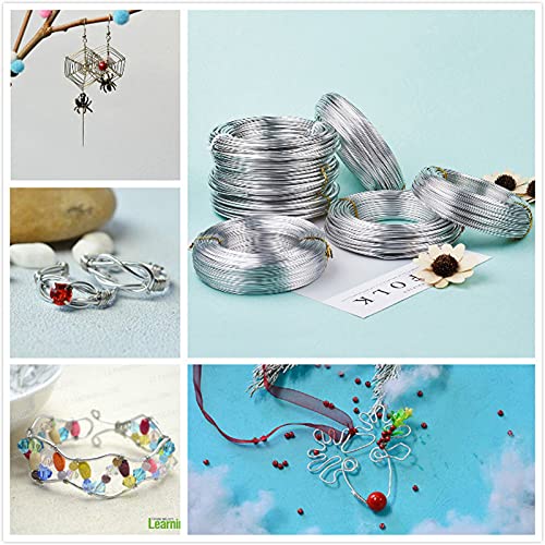 Pandahall 65 Feet Silver Aluminum Craft Wire 7 Gauge Metal Craft Wire for DIY Manual Arts Jewelry Making