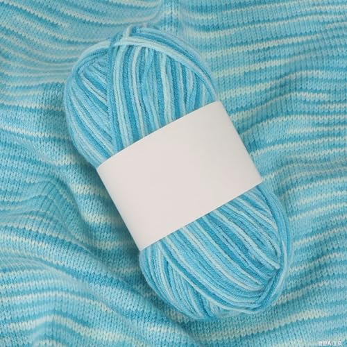 Threads for Knitting Yarn Crochet Yarn Rainbow for Crocheting Knitting Projects(Lake Blue) - color: Lake Blue