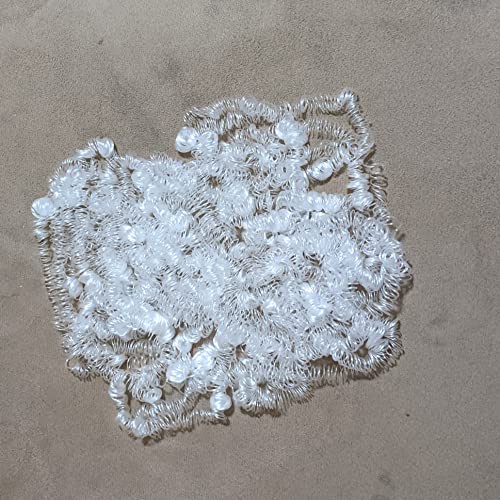 Linpeng Crafts, Curly, Doll Making Supplies, Clown Hair 2oz, White, (BC79) - color: White