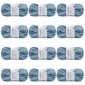 Loops & Threads Blue Yonder Textured Twist Yarn – Bulky Weight Yarn for Knitting, Crochet, Weaving, Arts & Crafts, 12 Pack - color: Blue Yonder