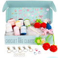 STMT D.I.Y. Crochet Bag Charms, Creates 7+ Keychains, Crochet Kit for Beginners with Yarn, Starter Hooks, Step-by-Step Tutorials, DIY Craft, Great Teen Gifts - color: Crochet