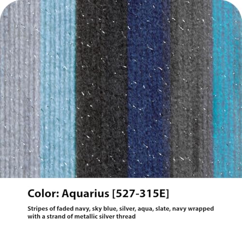 (3 Pack) Lion Brand Yarn Mandala Sparkle Yarn, Aquarius | Variegated Light DK Acrylic Knit & Crochet Fiber, Baby Projects, Glitter Blankets, Colorful Cloths, Triangle Shawls - color: Aquarius, size: 3 Pack