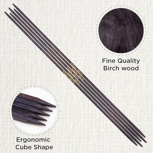 KnitPro J’Adore Cubics Double Pointed Needles 6" (15cm) | US Size 1.5 (2.5mm) - size: US 1.5 (2.5mm)