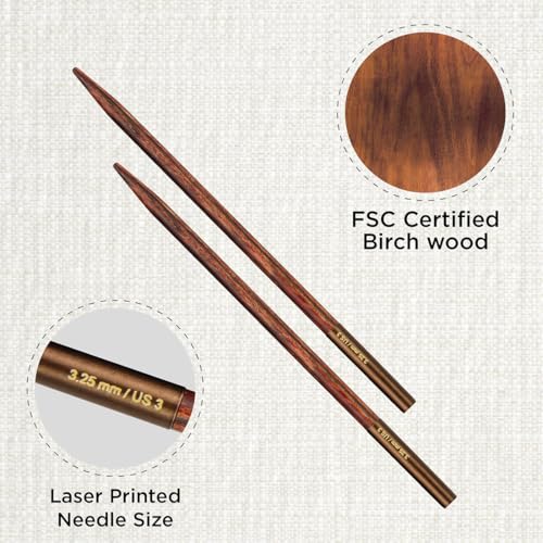 KnitPro Ginger Interchangeable Circular Needles 5" (13cm) | US Size 3 (3.25mm) - size: US 3 (3.25mm)