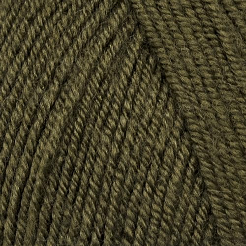 Estako Star-DK Soft Yarn for Crocheting, DK Weight 3, 4-Pack, Khaki | 75% acrylic 25% wool, 4 skeins, 400 g, 1224 yds, amigurumi, granny squares, socks, beanies, mittens, plush toys - color: 34065 - Khaki, size: Pack of Four