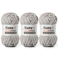 3 Light Gray Soft Chenille Yarn for Crocheting, Fluffy Chunky Crochet Yarn for Baby Blanket, (10.58oz/393yds) Fuzzy Velvet Yarn for Amigurumi&DIY Puzzle、Crafts、Scarf - color: 3 Light Gray
