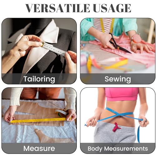 Tape Measure Body Sewing Measuring Tape Soft Cloth Tailor Tape Measurement | Measuring Tape 3 Pack Soft Fabric White Tape for Sewing Cloth Measurement Double Scale Tailor Ruler for Weight Loss