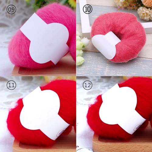 Tebatu Mohair Cashmere Knitting Wool Yarn, DIY Shawl Scarf Crochet Thread Supplies