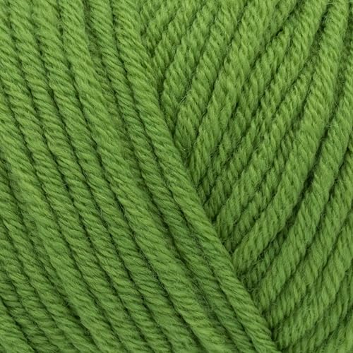 Estako Wool 98 100% Soft Superwash Merino Wool Worsted Weight Yarn, Green | 1.76 oz, 98 yds, cyc 4 medium, aran, machine washable, 5 mm needles, 6 mm hook, 20 sts gauge, crocheting, sweaters - color: 6371-Green, size: 1 Skein