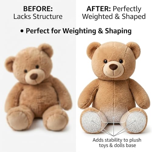5 lb Polypropylene Pellets, Polypropylene Pellets Weighted Stuffing Beads, Bean Bag Filler Beads, Weighted Beads for Stuffed Animals, Bean Bags, Doll, Blankets and Crafts - size: 5 LB