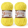 2 Pack Fluffy Velvet Yarn for Crocheting，Baby Blanket Yarn for Crocheting Soft，100g(131yds) Amigurumi Yarns，Plush Chenille Crochet Yarns，Puzzle Yarn for Crochet Weaving Craft(2 Yellow) - color: 2 Yellow