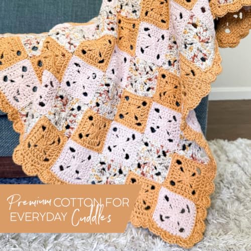 (1 Skein) Lion Brand Yarn Pima Cotton Yarn, Stone | 100% Pima Cotton Yarn for Knitting, Crochet, Crafts, Worsted Weight Fiber for Bags, Blankets, Shawls, Summer Hats, Clothes - color: Stone, size: 1 Pack