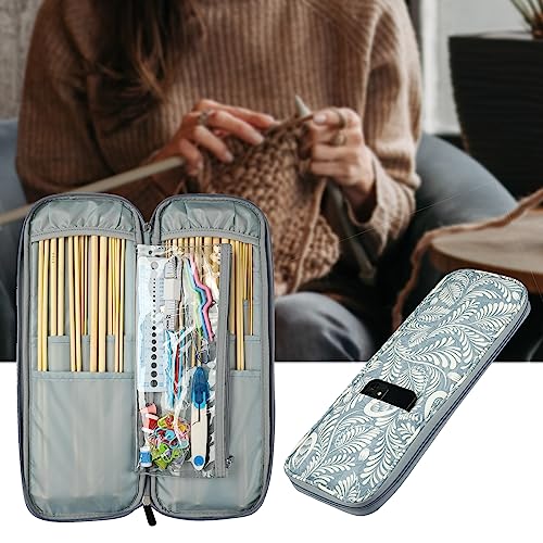 Professional Knitting Tools Pack, Included 36 Pcs Knitting Needles and Accessories and Portable Case, Durable and Beautiful Knitting DIY Kit for Any Project - color: White