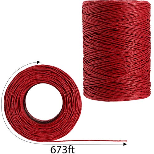 Syhood 673 Feet Floral Vine Bind Wire Rustic Craft Wire, Red | For DIY Craft Wrapping, Flower Bouquets Garland Arrangements, , Christmas Wreath Making - color: Red, size: 673 Feet