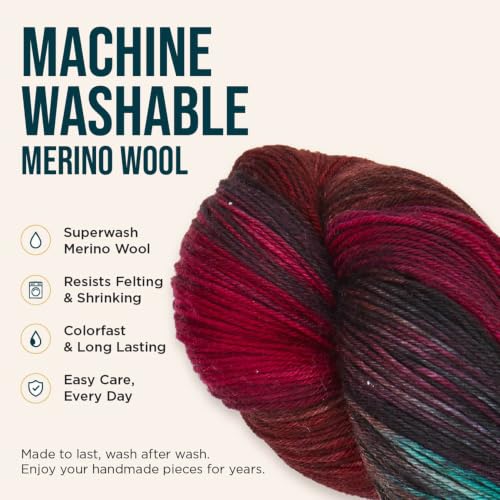 KnitPro Symfonie Fingering Weight Merino Wool Yarn 100g, Harvest Vine | 75% Extrafine Merino & 25% Polyamide, 438yds, OEKO-TEX Certified, Superwash, Colorfast, #1 Yarn Skein for Knitting & Crochet - color: Harvest Vine