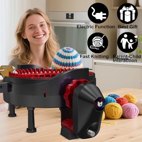 Electric Knitting Machine Adapter for Addi 46 Knitting Machine, Automatic Adapter for Crochet Machine, Knitting Machine Accessories, Black - color: BLACK