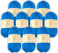 10-Pack of Yonkey Monkey 500 Grams Yarn - 70% Rayon derived from Bamboo, 30% Cotton - Imported - Blue 9056 - color: Coastal