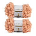Crafted By Catherine Faux Arctic Fur Loop Yarn - 2 Pack (16 Yards Each Skein), Pink, Gauge 7 Jumbo - size: 10.5 oz/ 2 Pack