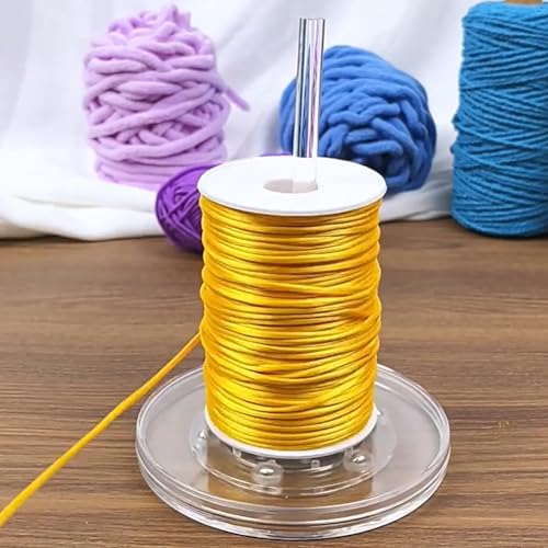 EHERDM Acrylic Yarn Spinner Yarn Bowl Holder Stand with Twirling Base Yarn Winder Dispenser Gifts for Craft Lovers Large - size: Large