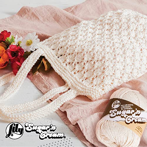 Lily Sugar'N Cream Tea Rose Yarn - 6 Pack of 71g/2.5oz - Cotton - 4 Medium (Worsted) - 120 Yards - Knitting/Crochet
