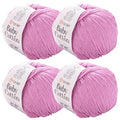 YarnArt Baby Cotton Yarn 4-Pack – Soft Knitting Yarn for Baby & Summer, 50% Cotton 50% Acrylic, 1.76 Oz Each, 180.44 Yds/Skein – Ideal for Amigurumi & Crochet Projects (415) - color: 415
