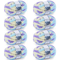 Cozyful Chunky Yarn for Hand Knitting - #10 Chunky Chenille Blanket Yarn, Jumbo Big Thick Chunky Yarns for Crocheting, Tie Dye Bulky Knit Yarns, 8 Skein (20 yds 8 oz Each Skein), Purple&Yellow&Blue - color: Purple&Yellow&Blue