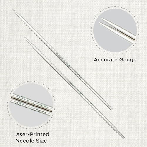 KnitPro Stelo Petite Interchangeable Tips 3" (7.5cm) | US Size 1.5 (2.5mm) - size: US Size 1.5 (2.5mm)
