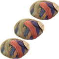 golo 3 Balls Gradient Wool Yarn for Hand Knitting Self-Striping Variegated Wool Yarn 3-6010 - color: 3-6010, size: 3 pcs