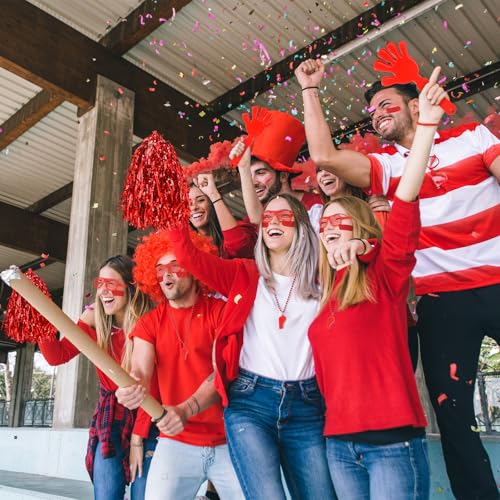 Realspring 148 Pcs Team Spirit Accessories for Sport Events - color: Red