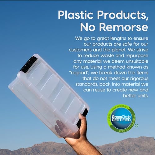 IRIS USA 6-Pack 13 Quart Storage Bins with Lids, Clear | Transparent design makes contents easy to find. Ideal for shoes, photos, documents, and small essentials. Nestable design - color: Clear, size: 13 Qt, style: 6 Pack