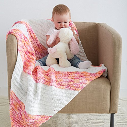 Bernat Baby Blanket Yarn, 3.5oz, Super Bulky 6 Gauge - White - Single Ball Machine Wash & Dry | #6 Super Bulky Yarn, 100% Polyester, Soft Baby Blanket Yarn for Crochet, Knitting & Crafts, 72yds, 100g/3.5oz, 1 Pack - color: White, size: 1 Pack, style: Baby