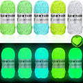 WILLBOND 5 Rolls Glow in The Dark Yarn for Crocheting, Classic | Luminous Neon Yarn, Knitting & Crochet Thread, Glow Sewing Supplies for Halloween DIY Crafts Sewing Party, 54.7 yd Per Roll - color: Classic Colors