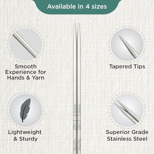 KnitPro Stelo Petite Interchangeable Tips 3" (7.5cm) | US Size 1.5 (2.5mm) - size: US Size 1.5 (2.5mm)