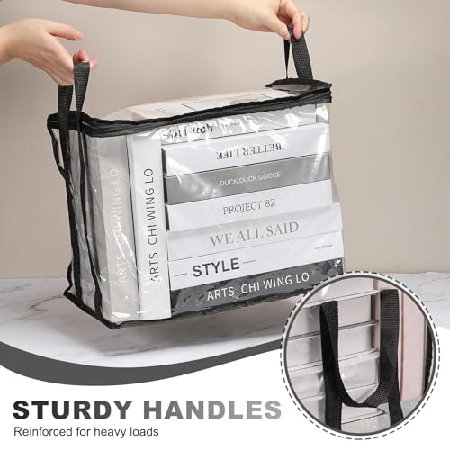 PATIKIL 9x10.6x9in Clear Storage Bags, 2PCS Plastic Storage Bags Clear Small Zippered Organizers Foldable Closet Bed Sheet Organizer Cube with Zipper for Book Clothes Yarn,S, Gray - color: Gray, size: S