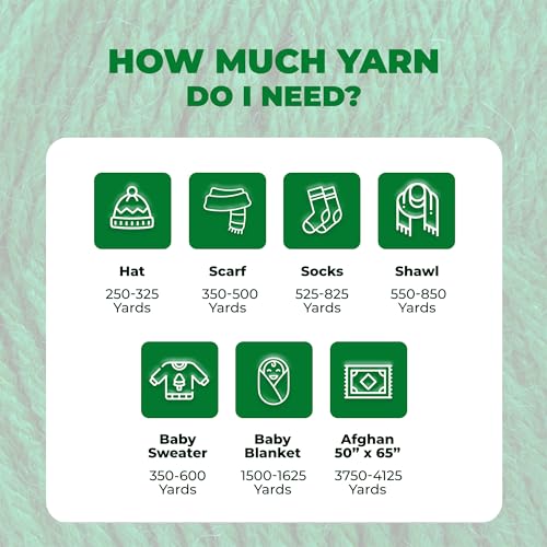 Mary Maxim Twinkle Baby Yarn for Crocheting and Knitting, Green Fingering Weight Yarn for Baby Blankets and Clothing 230 Yards Per 1.75 OZ Skein - Grass - color: Grass