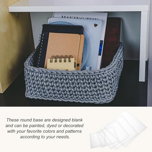 PATIKIL 6 x 6 Inch Crochet Basket Base, 4Pcs Acrylic Square Bag Making Supplies Purse Bottoms Shaper Weaving Knitting Kit for Crochet Shoulder Bag Handbag Purse Craft - size: 15 x 15cm / 6 x 6"